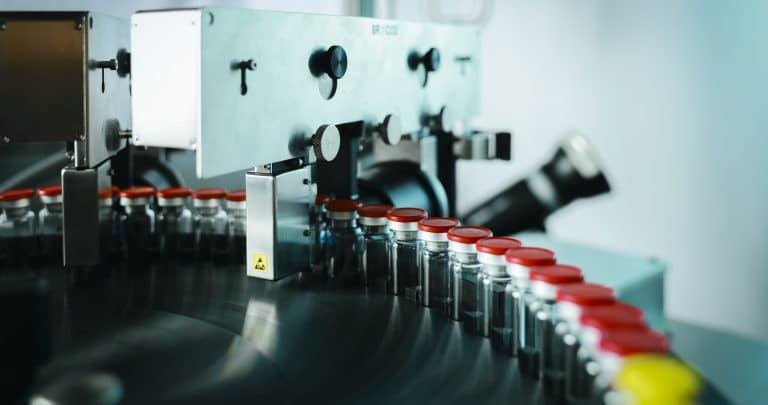 Vials being inspected on LIGHTHOUSE automation platform Pulsar