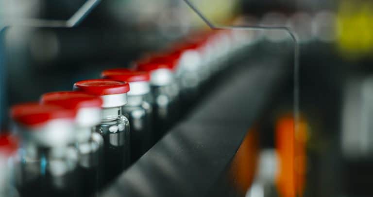 Vials being inspected on LIGHTHOUSE automation platform Pulsar