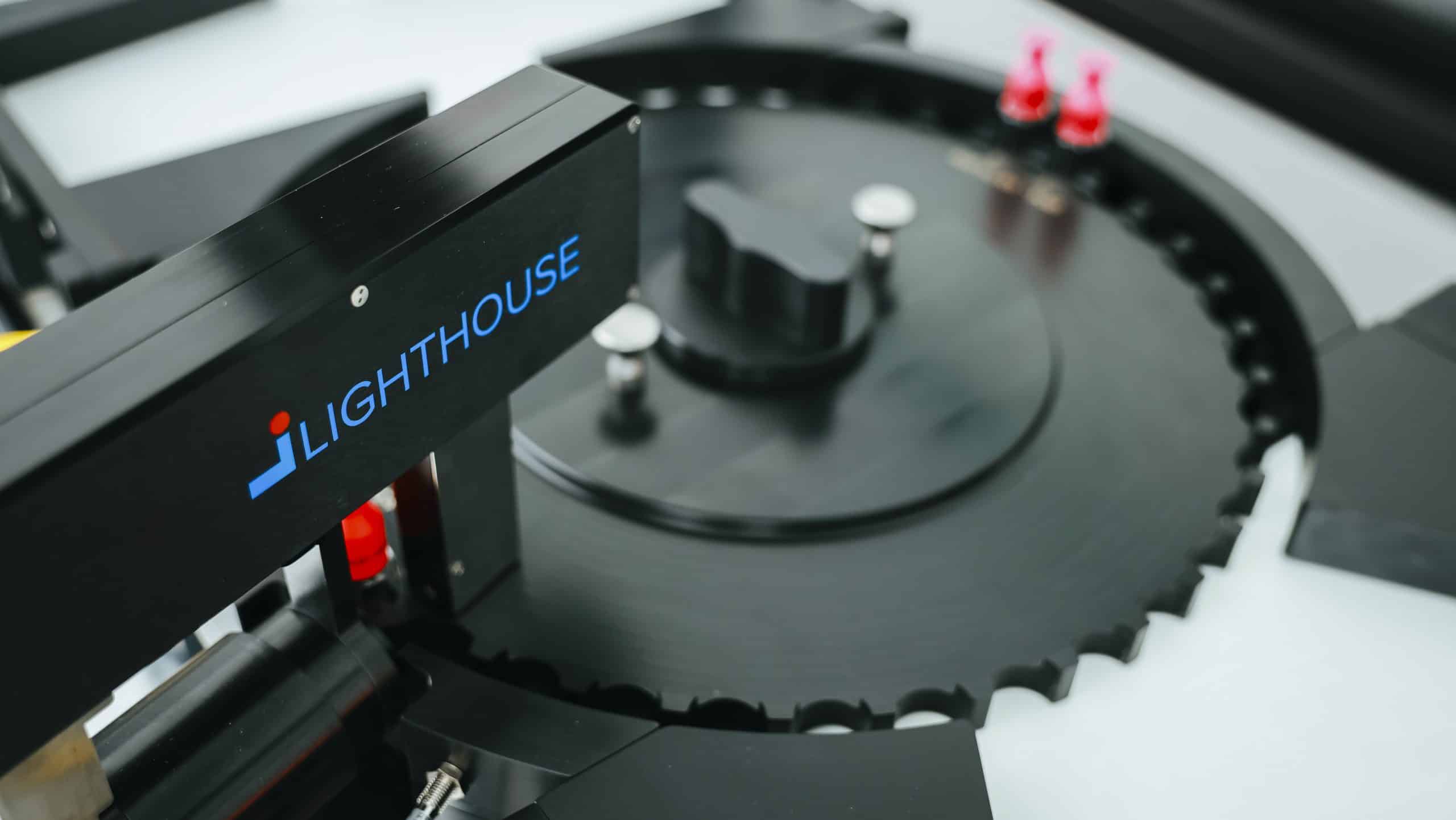 Close up of LIGHTHOUSE Illuminator a laser-based headspace analysis platform